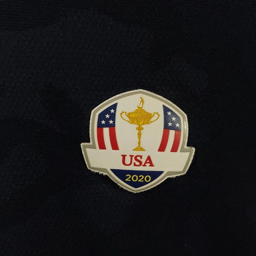 Ralph‎ Lauren RLX Polo Shirt Mens Medium Blue Camo USA Team 2020 Ryder Cup Golf